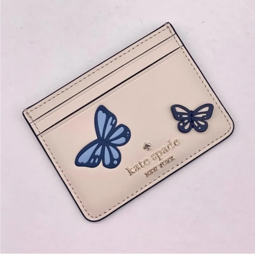 Kate Spade Small Wallet Slim Butterfly Card Holder